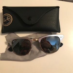 Silver/Gold Ray Ban Clubmaster Aluminum